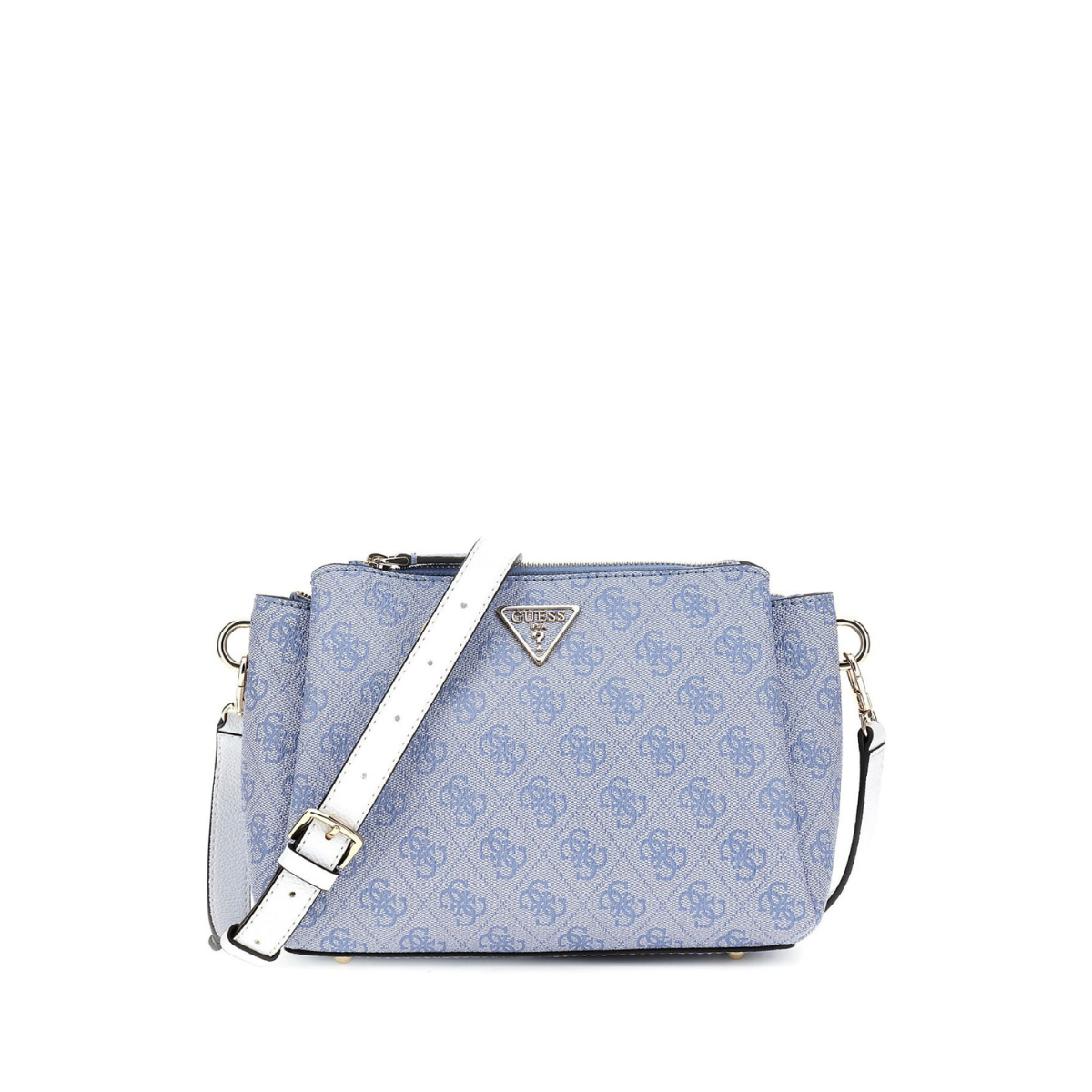 GUESS NOELLE TRI COMPARTMENT PRINT CROSSBODY