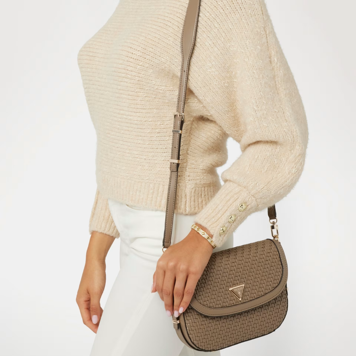 GUESS MURIELLE FLAP OVER SHOULDER BAG - Image 5