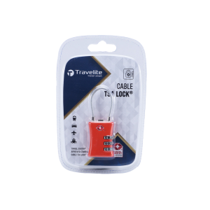 TRAVELITE CABLE 3 DIAL COMBINATION TSA LOCK